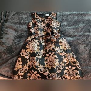 Girls size 14 paisley black/pink/gold dress. Never worn! NWOTs. Gorgeous!